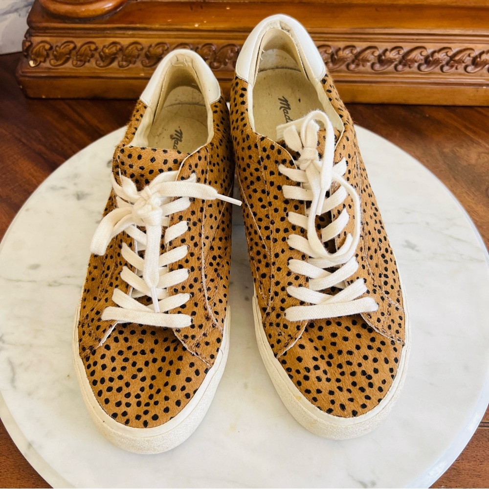 Madewell Tan Leaopard Sneakers size 9.5